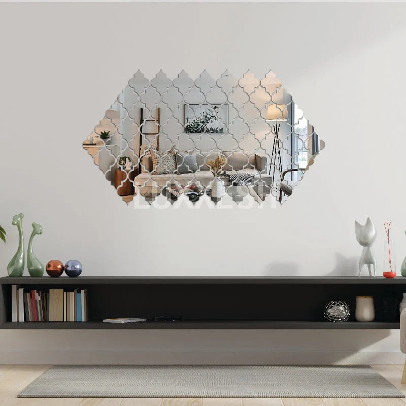 Luxury Acrylic Diamond Border Mirror Wall Décor