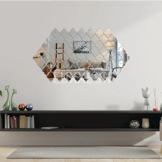 Luxury Acrylic Diamond Border Mirror Wall Décor